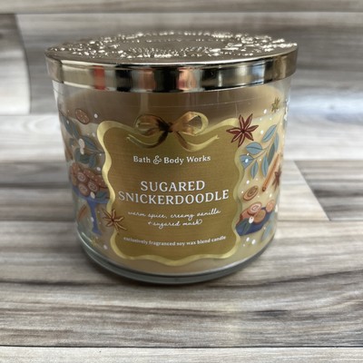 Bath & Body Works 3 Wick Scented Candle SUGARED SNICKERDOODLE 14.5  oz NEW