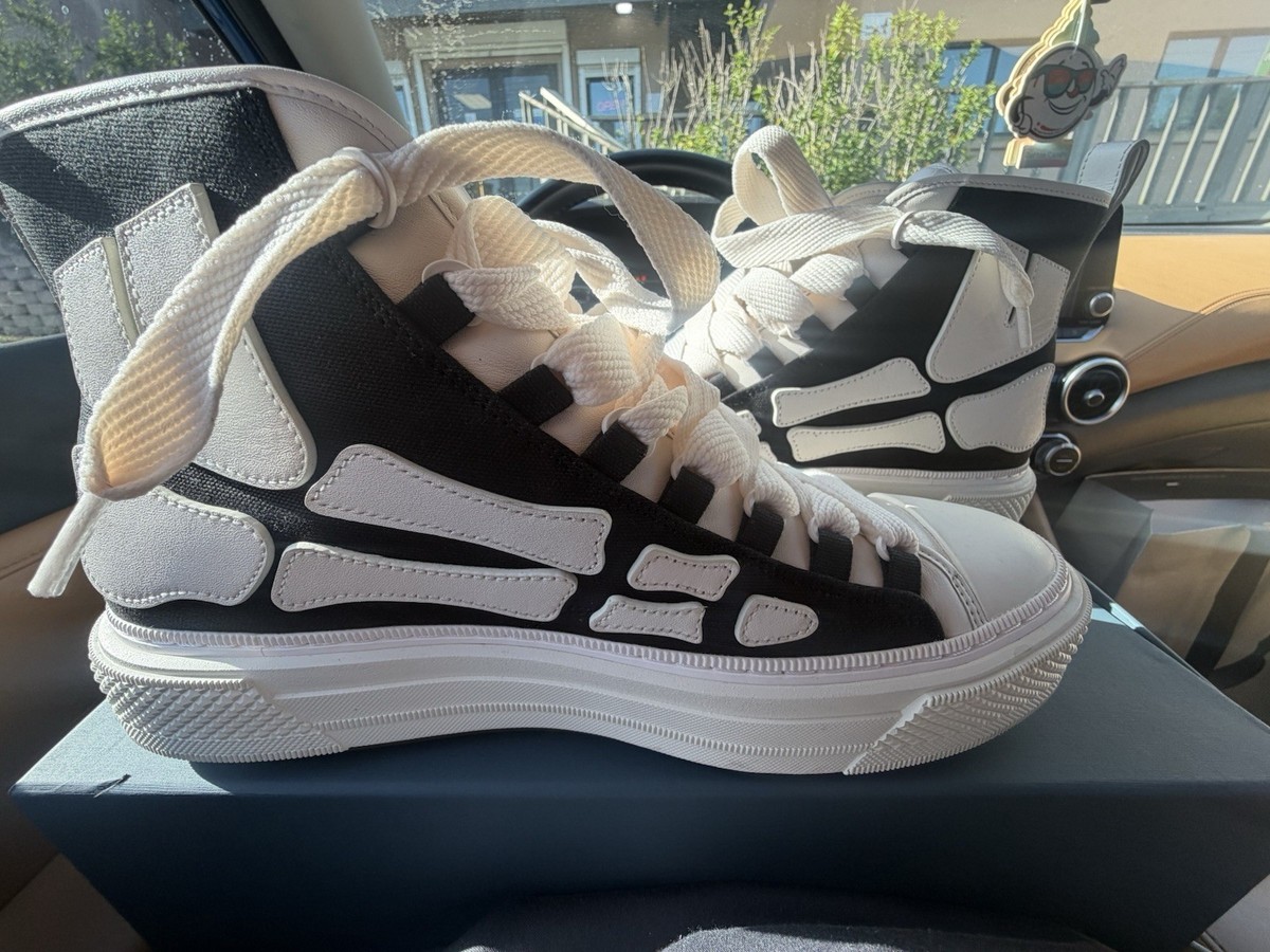 Amiri Skel Court High-Top Sneakers Wore them once I have a receipt
