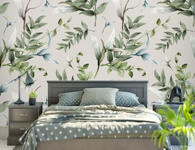 3D Branch Leaves A694 Wallpaper Wall Murals Removable Self-adhesive Amy