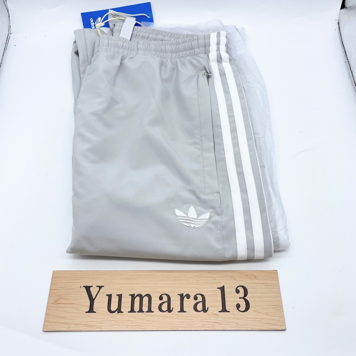 adidas Adicolor Teamgeist Track Pant Jersey Grey Two White