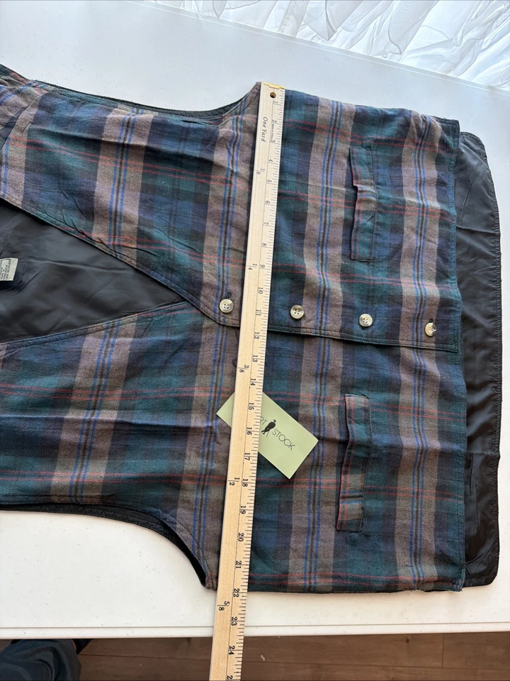 Chaleco Robert Stock Talla Grande Nuevo con Etiquetas a Cuadros  Foto 4 de 4