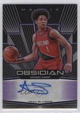2019 Panini Obsidian Matrix Electric Etch Purple 20/75 Anfernee Simons Auto 3hd
