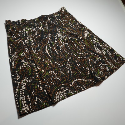 Notations A-Line Skirt Womens XL Stretch w/ Pleats Multicolor Mosaic Abstract