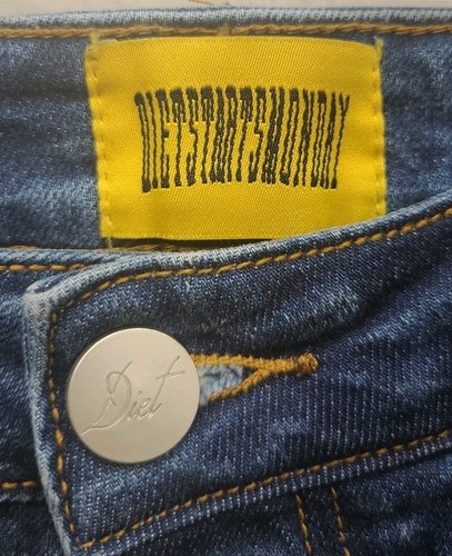 Diet Starts Monday Washed Denim Jeans Blue Distressed Size 34x32 - Picture 4 of 20