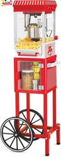 Vintage Popcorn Machine Professional Cart With 2.5 Oz Kettle Makes Up to 10 Cups