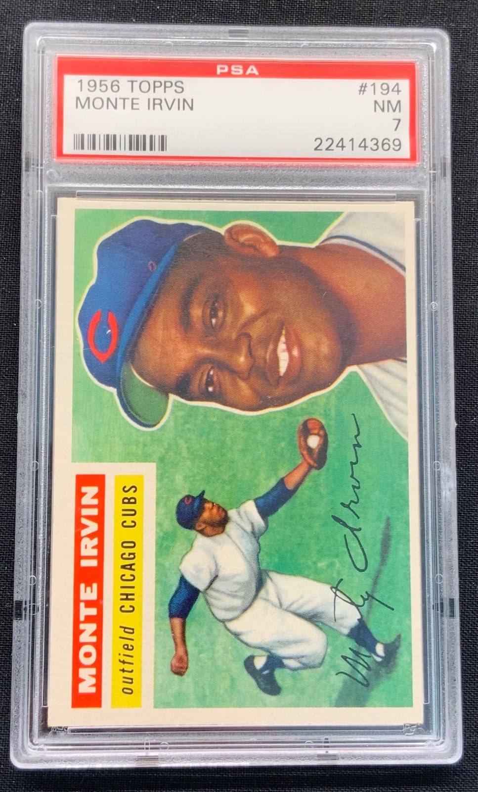 1956 TOPPS BASEBALL #194 MONTE IRVIN PSA 7