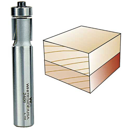 Whiteside Flush Trim Bit, 1/2 in. SH x 1/2 in. CD x 1/2 in. CL 2406