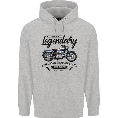 Legendary Motorcycles Biker Cafe Racer Mens 80% Cotton Hoodie