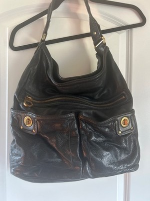 Marc By Marc Jacobs Totally Turnlock Faridah Black Leather Hobo Bag