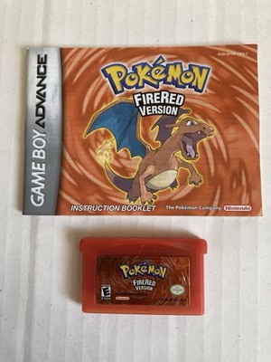 Pokemon Fire Red Gameboy Advance Catridge And Manual