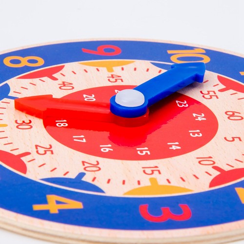 ヘBlue Clock Wooden Cognitive Clock Improve Observation Teaching Clock Educat - Picture 5 of 12