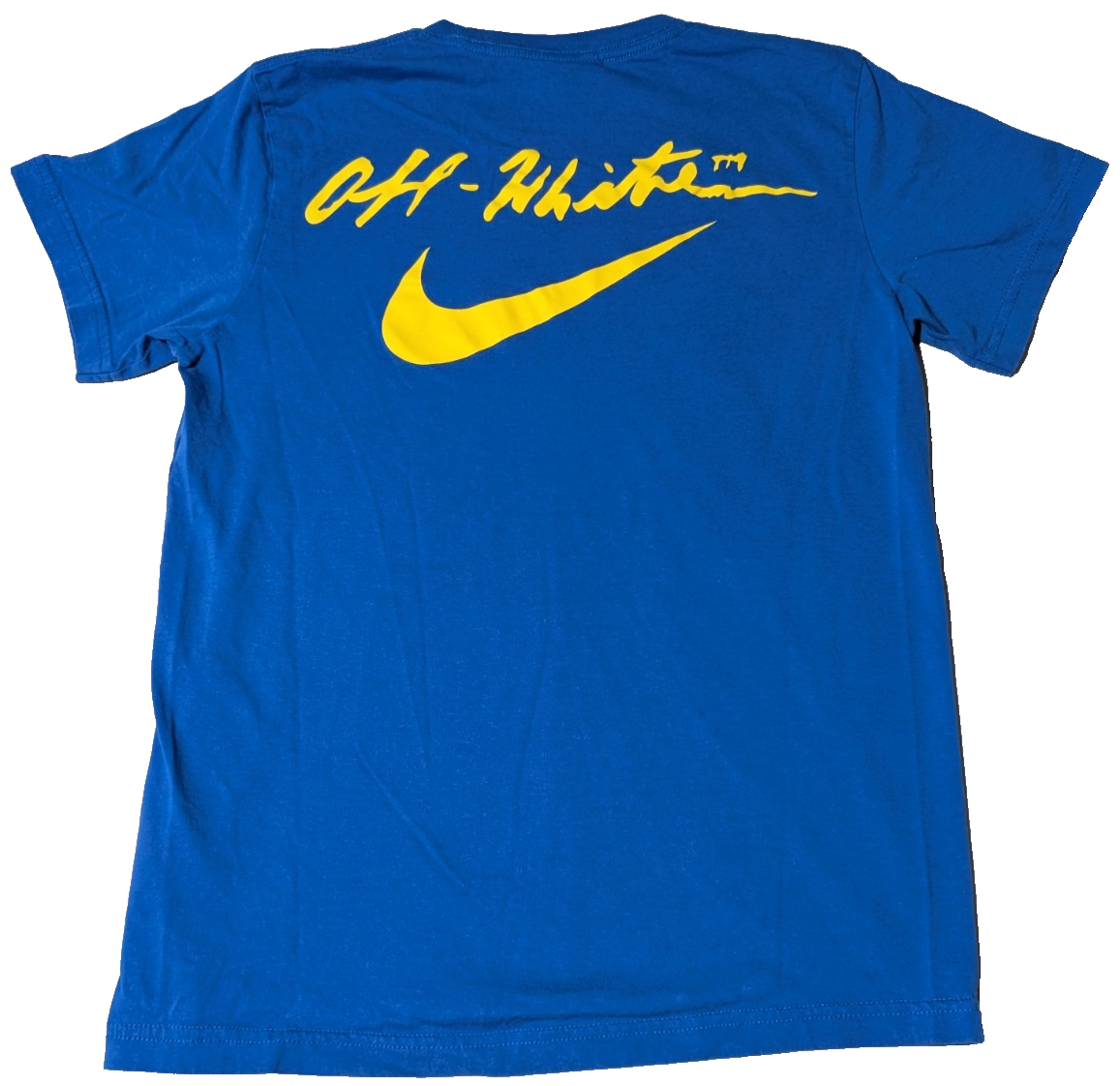 OFF WHITE X NIKE NIKE x OFF WHITE Virgil Abloh Incompiuto T Shirt Blu Doppio Lato Uomo Medium