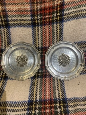 Vintage Zinn Wandteller s Royal Coat of Arms Canada Crest Königskrone 