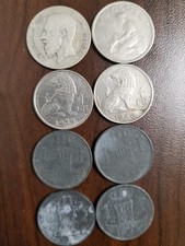 Belgium 1 Franc Lot Of 8 Coins 1867, 1923, 1939, 1940, 1943, 1944, 1945
