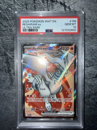 Pokémon TCG Reshiram EX 158/086 White Flare Holo PSA 10