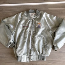 Vintage Hartwell Men's Jacket Triple Crown Horse Logo Satin Snap Pockets XL ABC