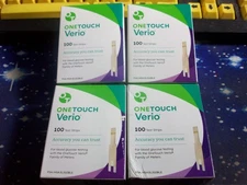 100 ONE TOUCH VERIO TEST STRIPS, 1 X 100, EXP 1-31-26, GOOD SEALED BOXES