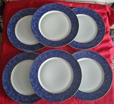 6 ASSIETTES DE PRESENTATION CH FIELD HAVILAND LIMOGES FRANCE FILET DECOR "RLV"
