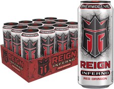 Reign Inferno Red Dragon, Thermogenic Fuel, Fitness and 16 Fl Oz Pack of 12