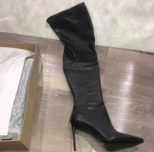 Steve Madden VAVA Black Paris OTK Thigh Boots New