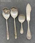 Reed & Barton Kirk Sterling Silver Flatware Lot 4pc Berry Spoons Knife Vintage