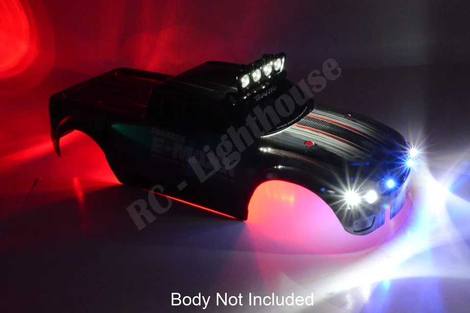 RC LED Light Set for Traxxas E-Maxx, Stampede E-Revo or HPI FLUX, Savage #20 BLK - Image 3 of 4