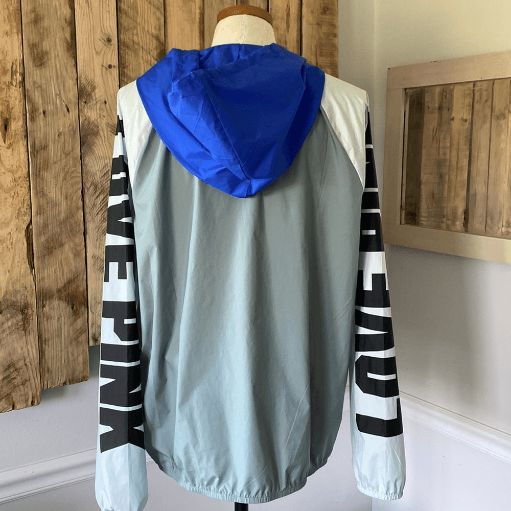 PINK Medium Pullover Lightweight Windbreaker Half… - image 11