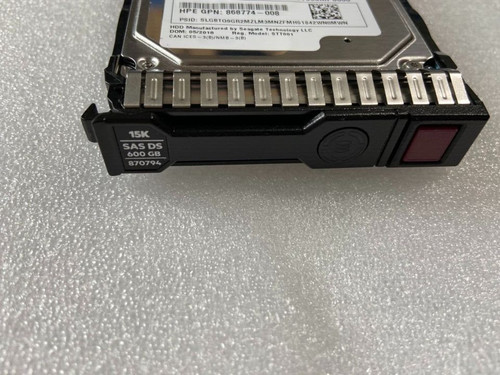 870757-B21 HP 600GB SAS 12G ENTERPRISE 15K SFF SC DS HDD 870794-001 - Picture 2 of 4