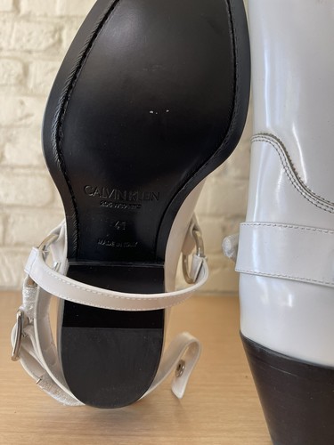Calvin Klein 205W39NYC RAF Tammy White Western Cowboy Boots Women EU 41 Sz 10.5 - Picture 13 of 15