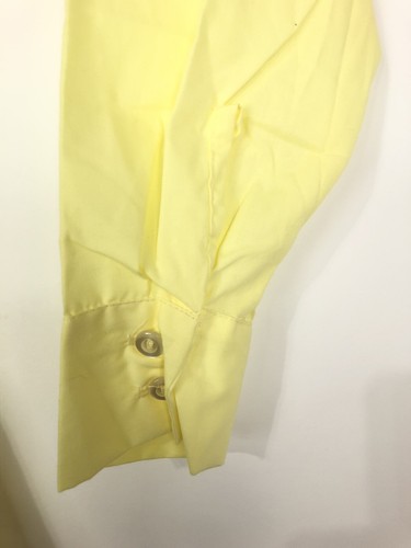 Sweet Orr Vintage Mens Yellow Long sleeve button Shirt Size S 34 Medical NOS - Picture 4 of 8