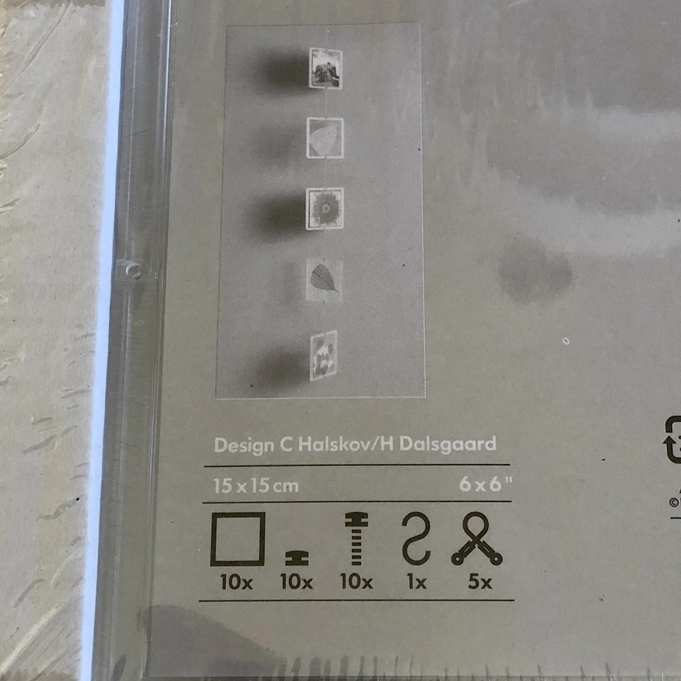 Marcos de fotos IKEA Finlir Fladdra colgantes verticales MODERNOS 6" X 6" hasta 10 fotos Foto 2 de 3