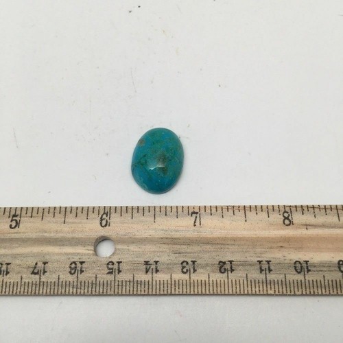 17 cts Natural Oval Shape Flat Bottom Chrysocolla Cabochon From Mexico, CC73 - Picture 4 of 4