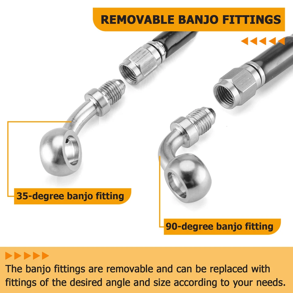 Non-ABS Hydraulic Brake Line Kit Front+4" For Harley Softail Rocker Slim Fat Boy - Изображение 4 из 4