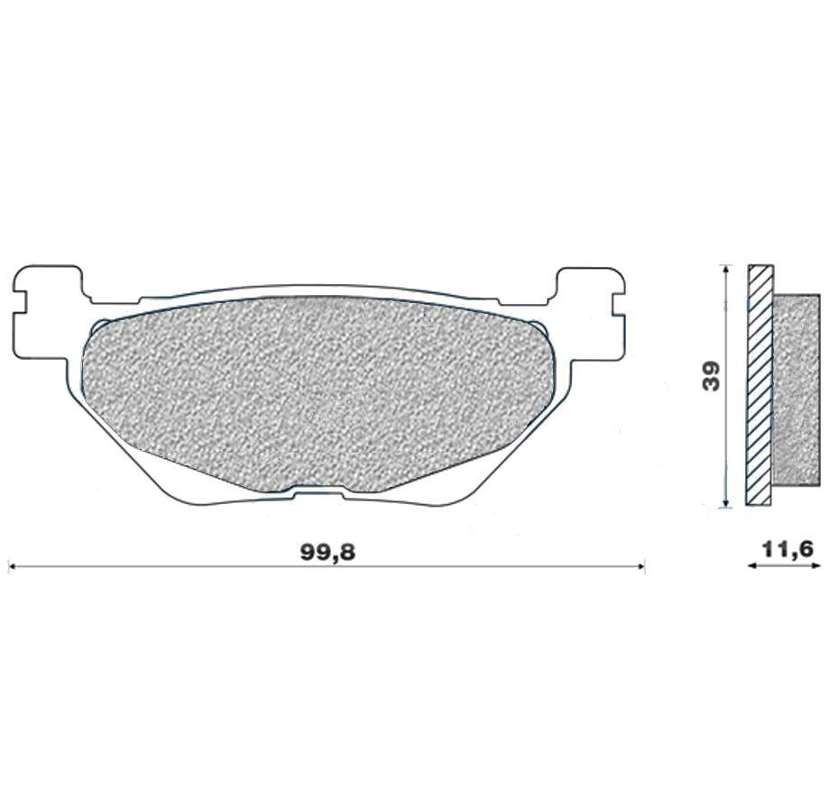 Plaquettes de frein Galfer 61 G1380 ar en métal fritté pour TMAX 530