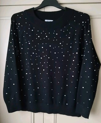 Ladies Matalan Soon Jumper Black Size 16 NWT