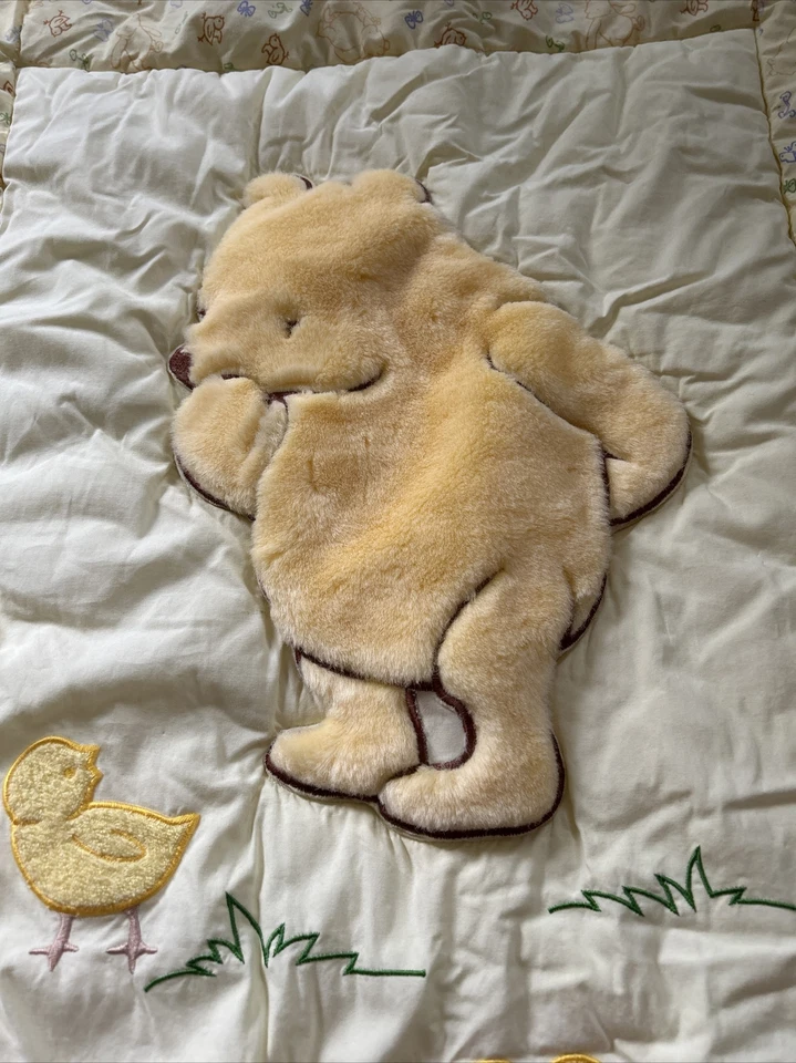 Disney Corona Artesanal Clásico Winnie Pooh Conjunto Cuna Manta Bebé Cenefa Sábana adorable Foto 3 de 4