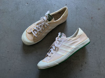 70er 80er Vintage seltene Adidas Nizza Tennis weiß Canvas Sneaker