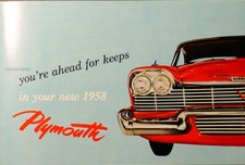 1958 Plymouth Owners Manual New User Operating Instruction Guide Handbook Book