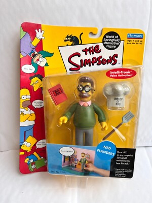 NEU UND ORIGINALVERPACKT PLAYMATES INTERACTIVE THE SIMPSONS SERIE 2 NED FLANDERS ACTIONFIGUR WOS