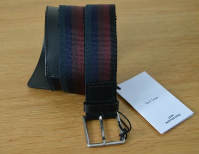 striped canvas belt