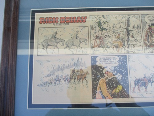 RICK O’SHAY (and HIPSHOT) 1970 Chicago Tribune Comic Strip by Stan Lynde Framed - Foto 2 di 7