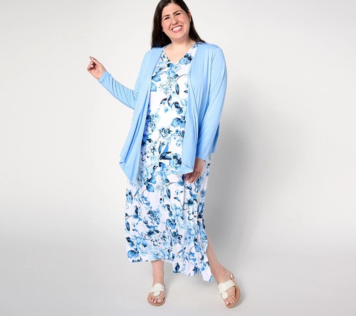 Belle Kim Gravel Better Together Dress Shrug Set-Indigo Rose-Petite Smal-A634849