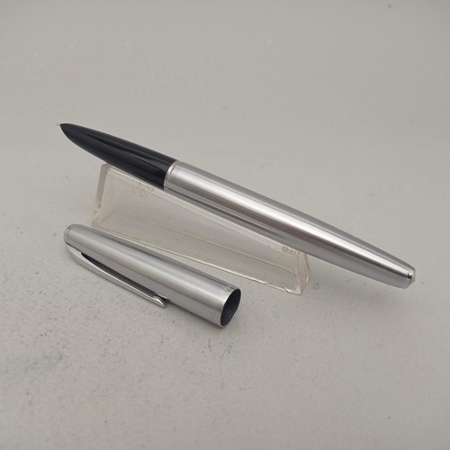 HERO 100 STAINLESS STEEL FOUNTAIN PEN 14K F NIB EXTREMELY RARE VINTAGE '70S - Picture 14 of 15
