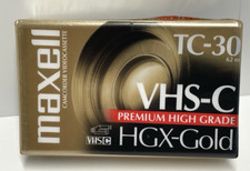 NEW Maxell VHS-C TC-30 HGX-Gold Camcorder Cassette Tape