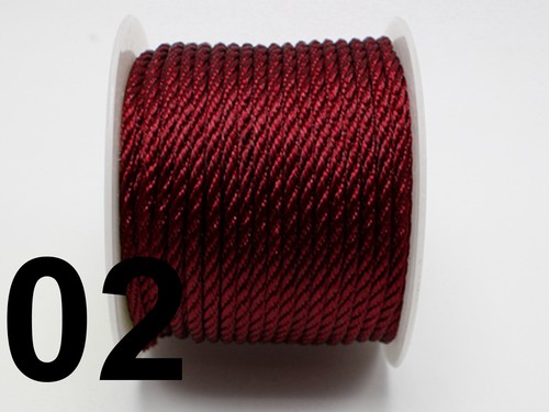 5.5 Yards Nylon String Chinese Satin Silk Braided Cord Love Binding Rope 3mm - Picture 12 of 31