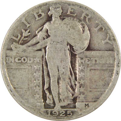 1925 Standing Liberty Quarter AG About Good 90% Silver 25c