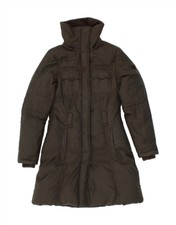 Gas Womens Padded Coat Eu 38 Medium Brown Polyamide Pa03