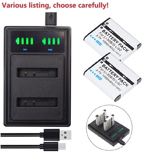 Battery Or USB Charger for KODAK LB050 PixPro FZ151 FZ152 FZ201 SL10