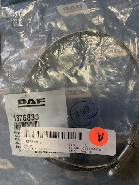 Paccar 1876833 Hose Pipe Clamp 110 X 130 | eBay