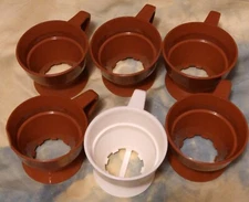 Vintage Plastic Dixie Solo Cozy Cup Holders Lot Of 6 Model 68 and 68A